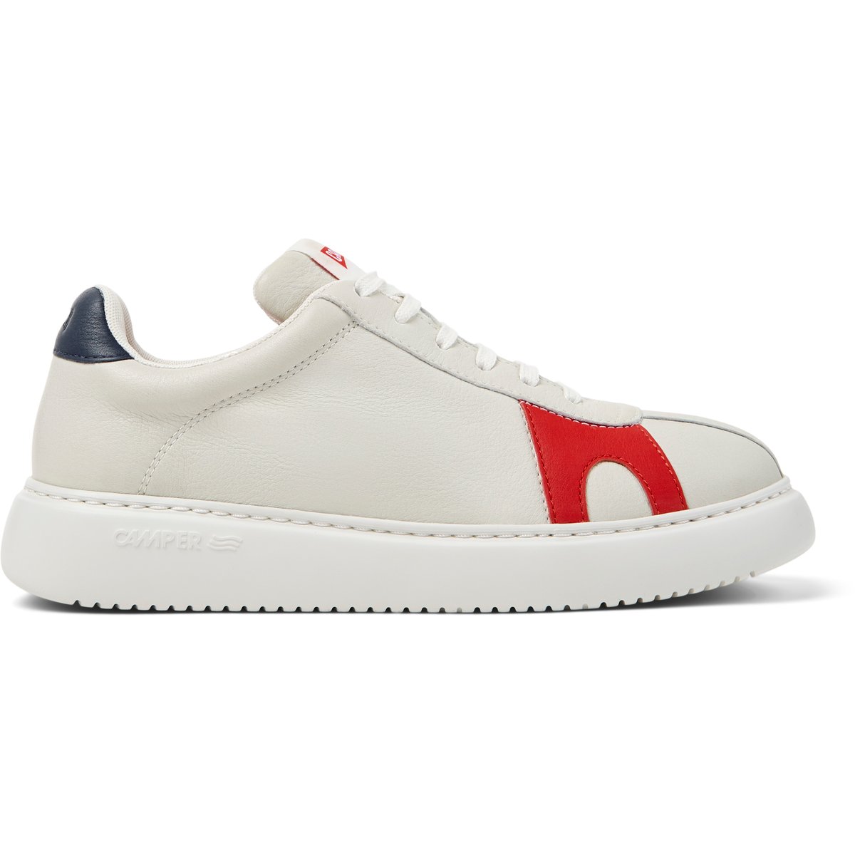 Baskets Runner K21 Twins cuir blanc naturel 4, CAMPER