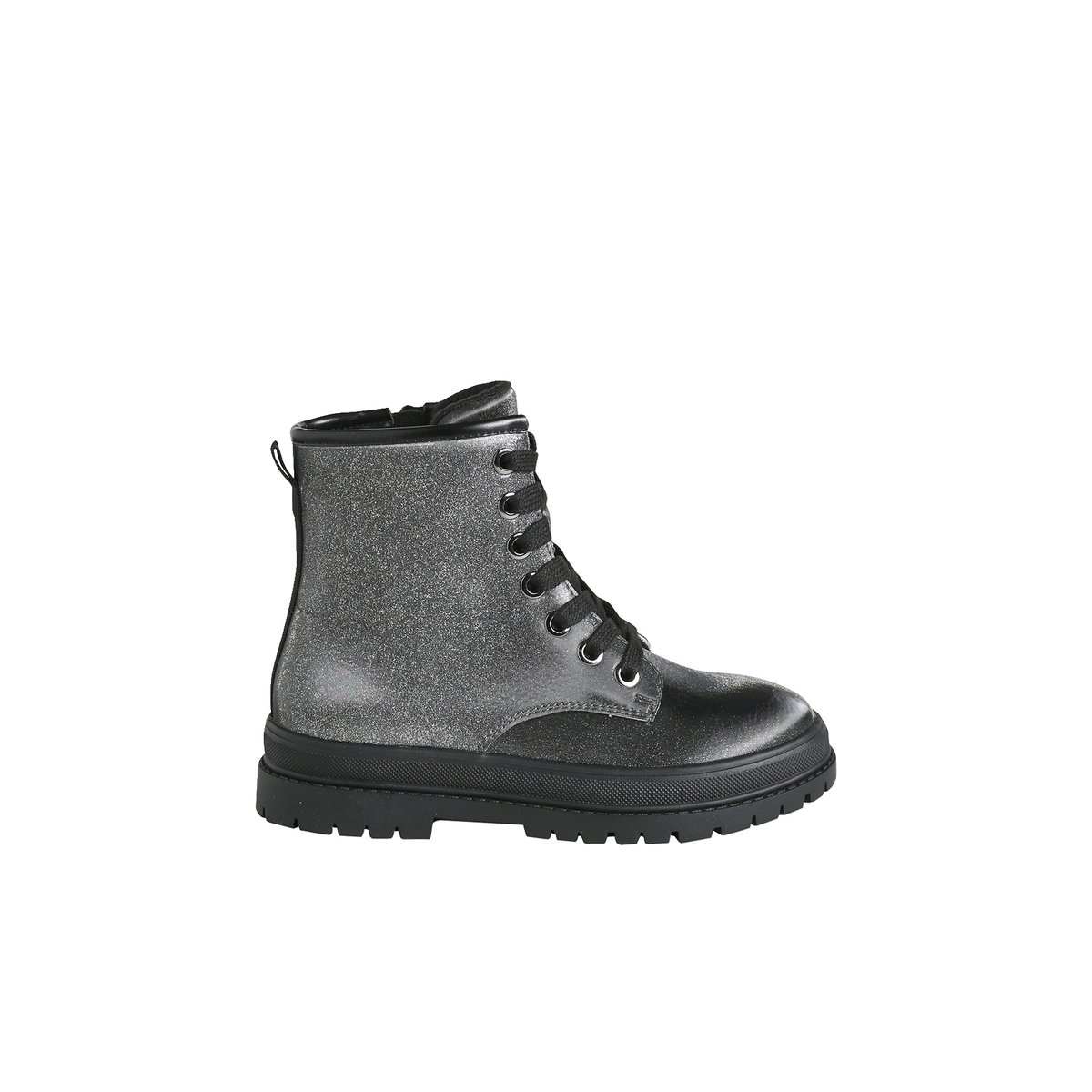 Bottines à lacets argenté, VERTBAUDET