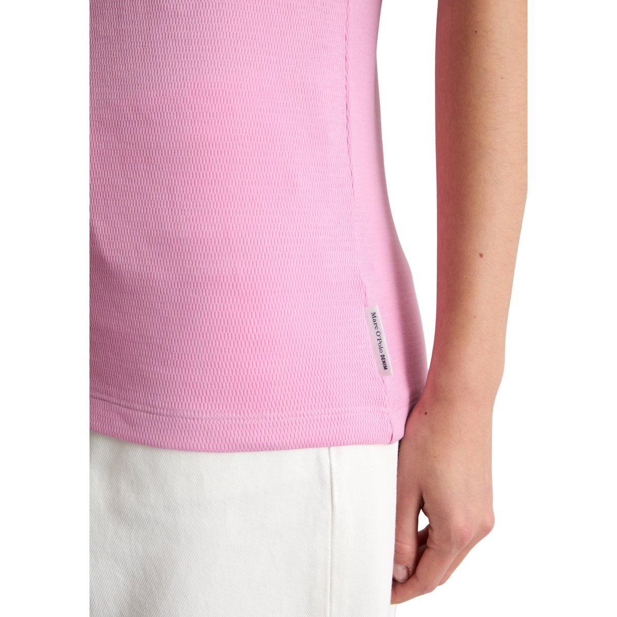 T-shirt DfC avec structure relaxed en pur coton bio rose pale, MARC O’POLO DENIM