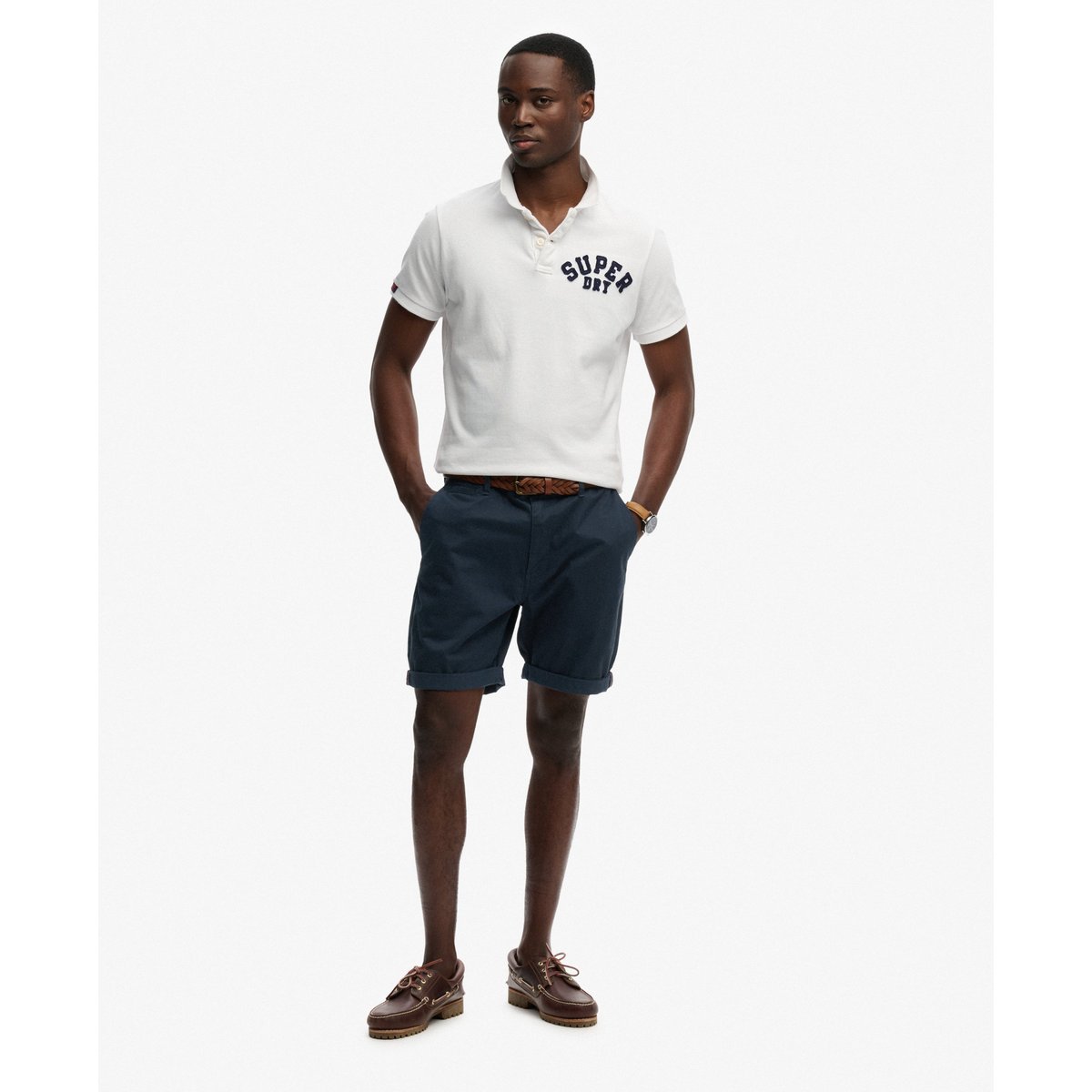 Short Chino Regular Premium bleu marine éclipse, SUPERDRY