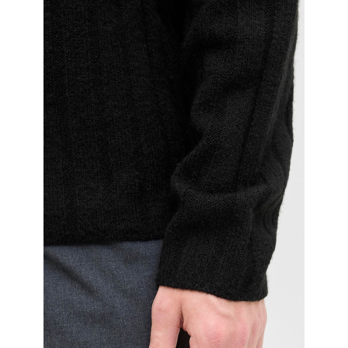 Pull En Maille black 1, JACK & JONES