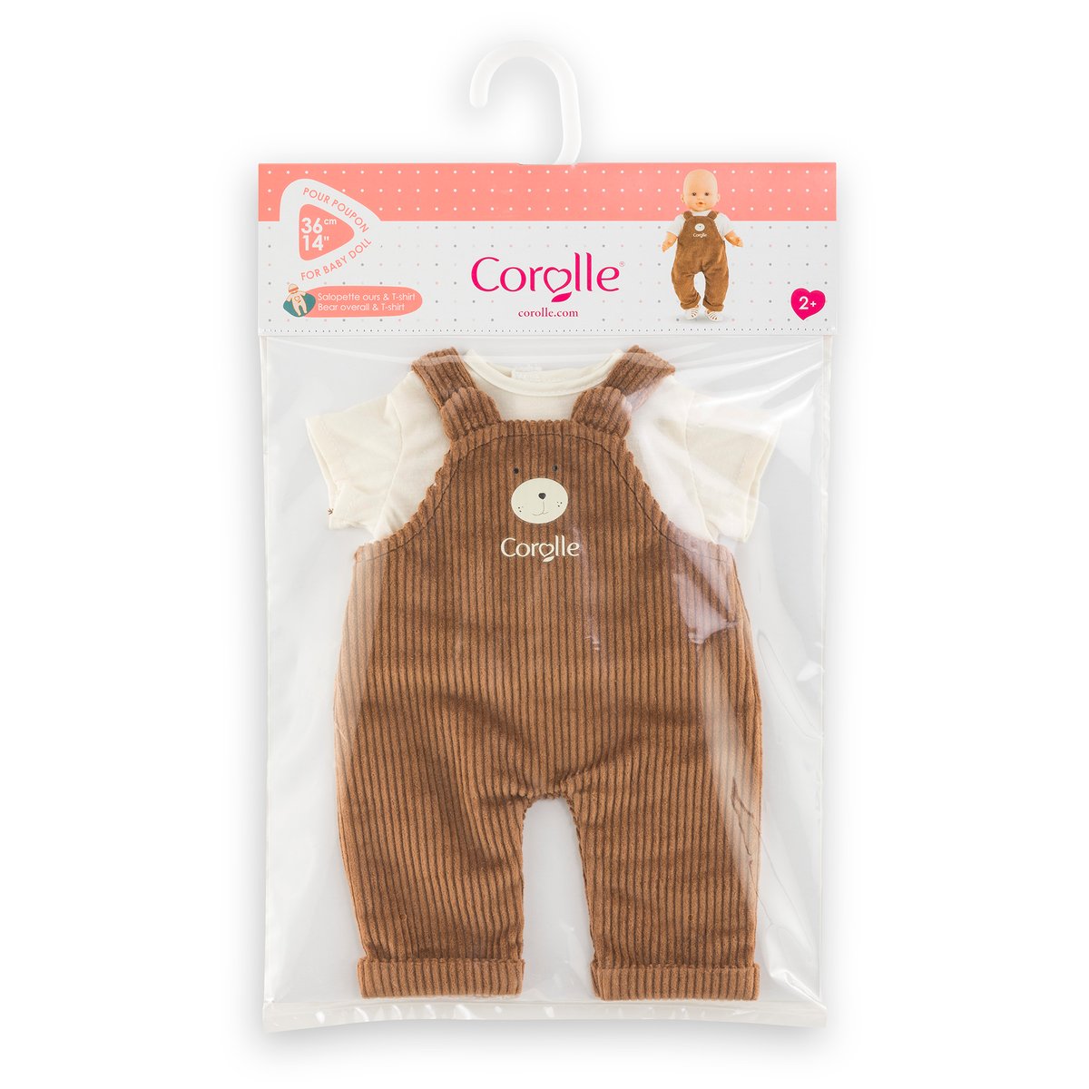 T-Shirt & Salopette Ours Petit Explorateur pour poupon 36 cm couleur unique, COROLLE