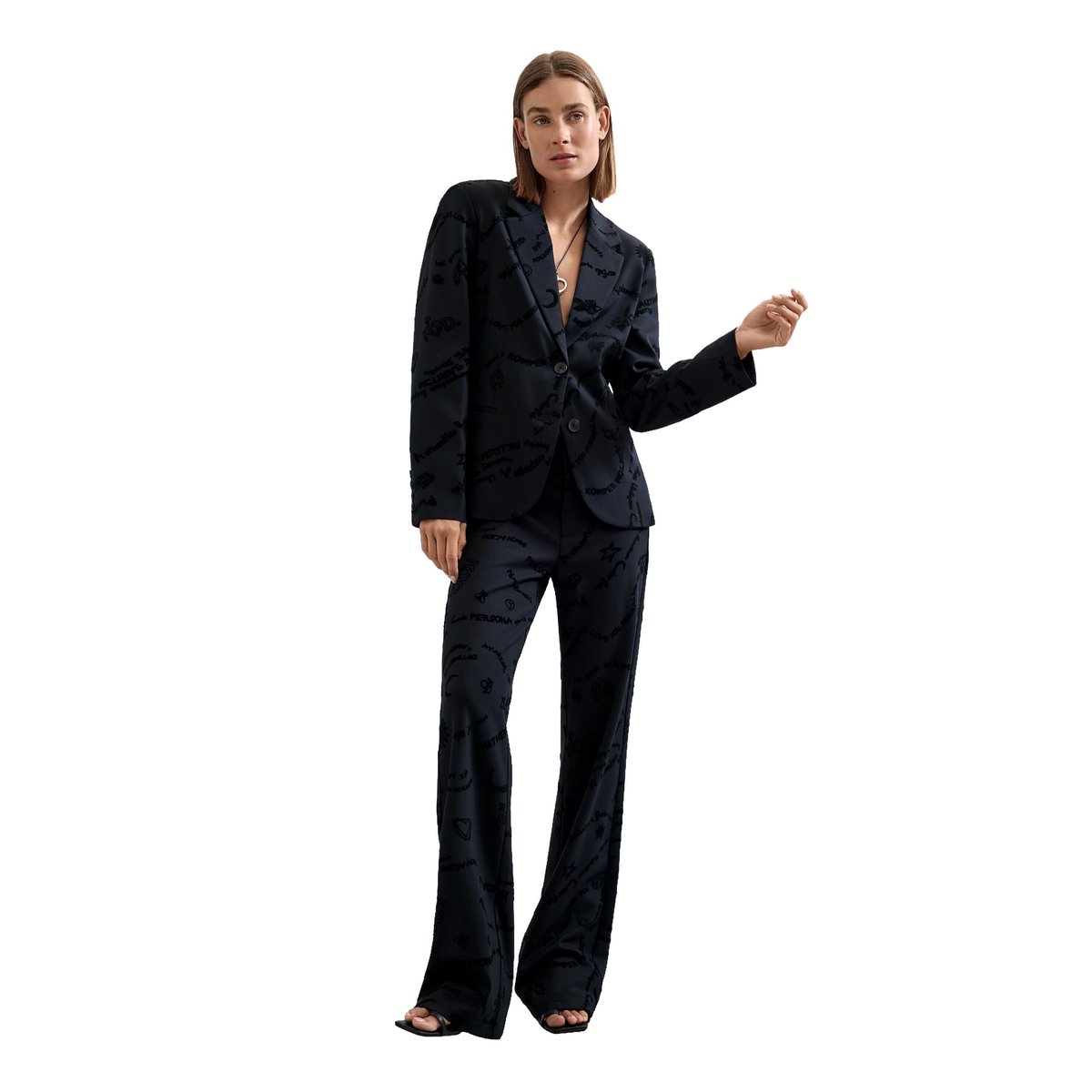 Veste de costume floquée noir, DESIGUAL