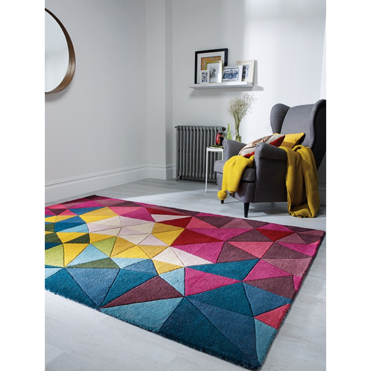 Tapis salon et chambre Laine Design PLYMOUTH multicolore, NOVATREND