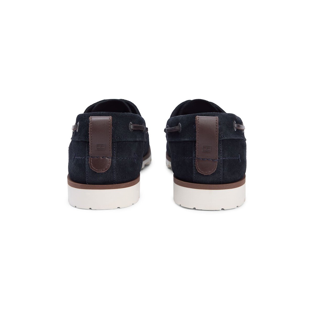 Chaussures bateau en cuir suédé bleu marine, TOMMY HILFIGER