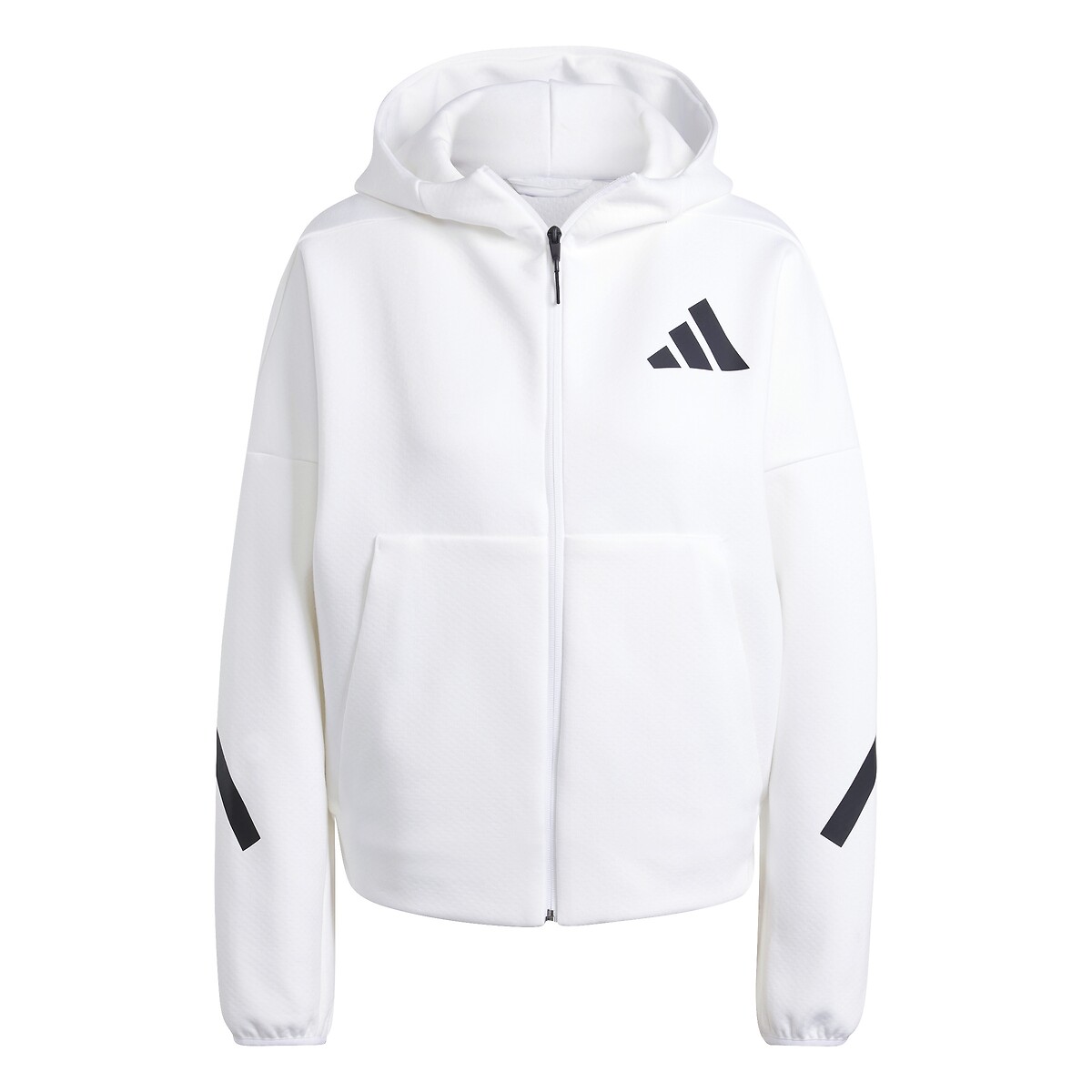 Veste à capuche zippée Z.N.E. blanc, ADIDAS SPORTSWEAR
