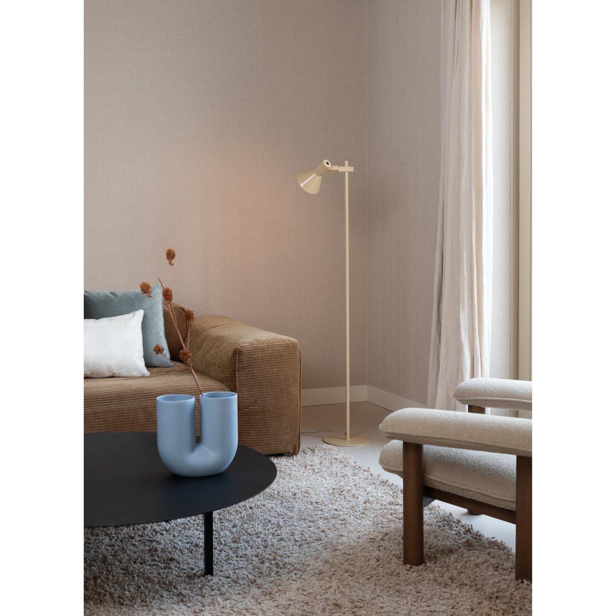 Lampadaire Métal STAVANGER beige, IT'S ABOUT ROMI