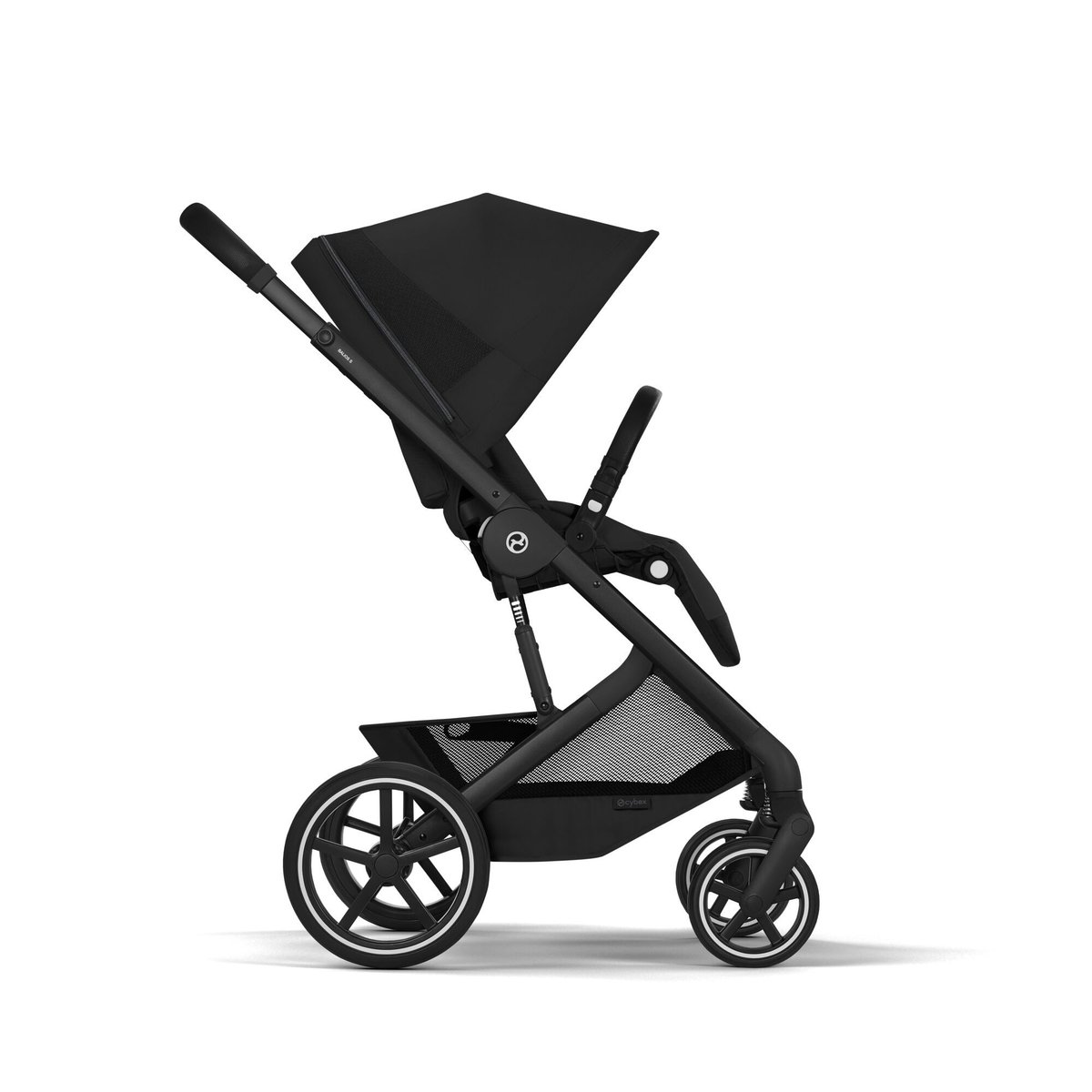 Poussette duo tout terrain Balios S Lux 4 avec nacelle pliable noir moon black, CYBEX