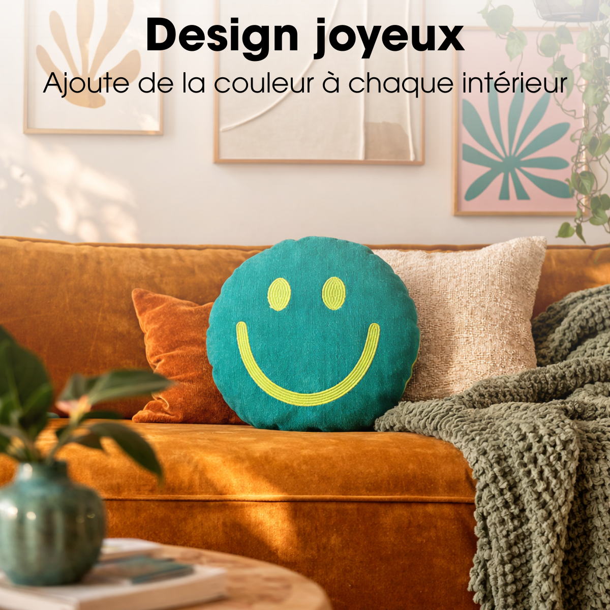 Coussin décoratif vert, MICA DECORATIONS