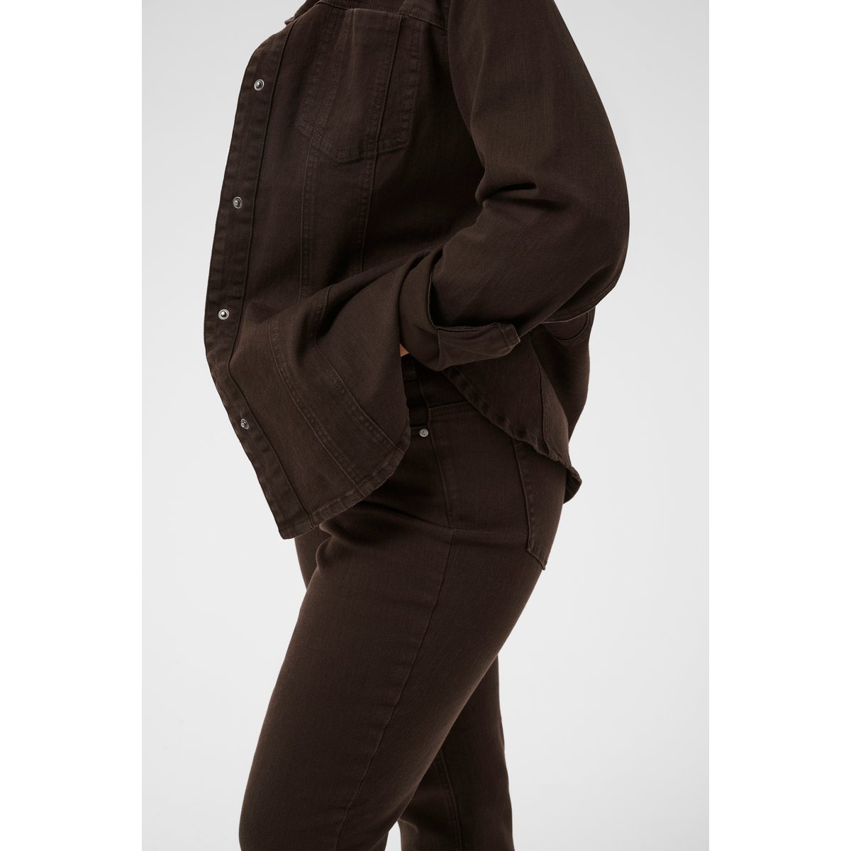 Jeans marron coffee bean, KAFFE CURVE
