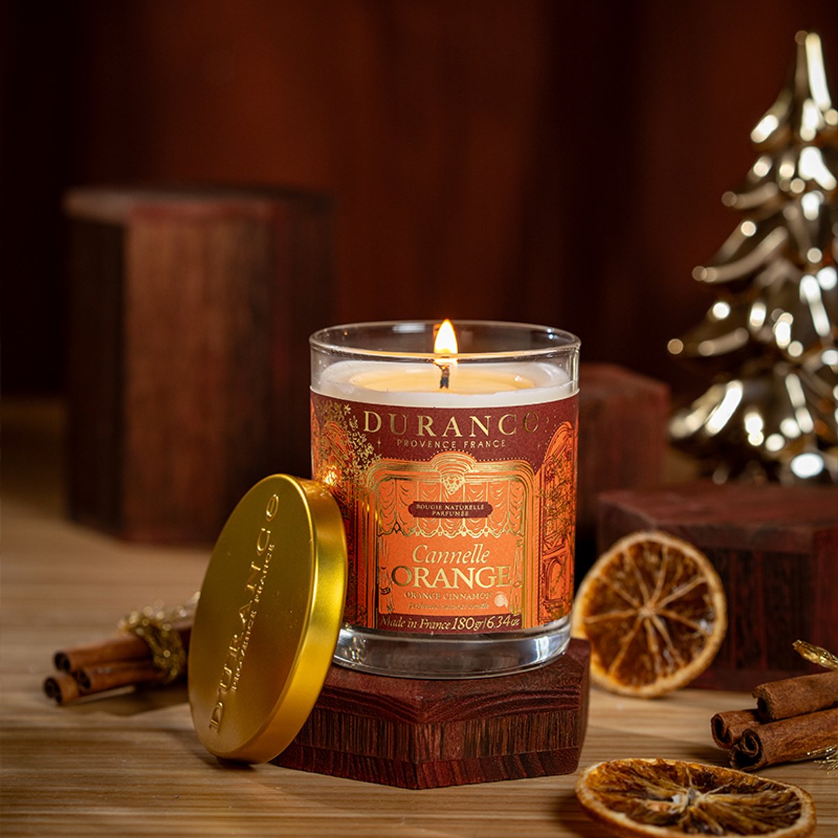 Bougie Parfumée Cannelle Orange couleur unique, DURANCE