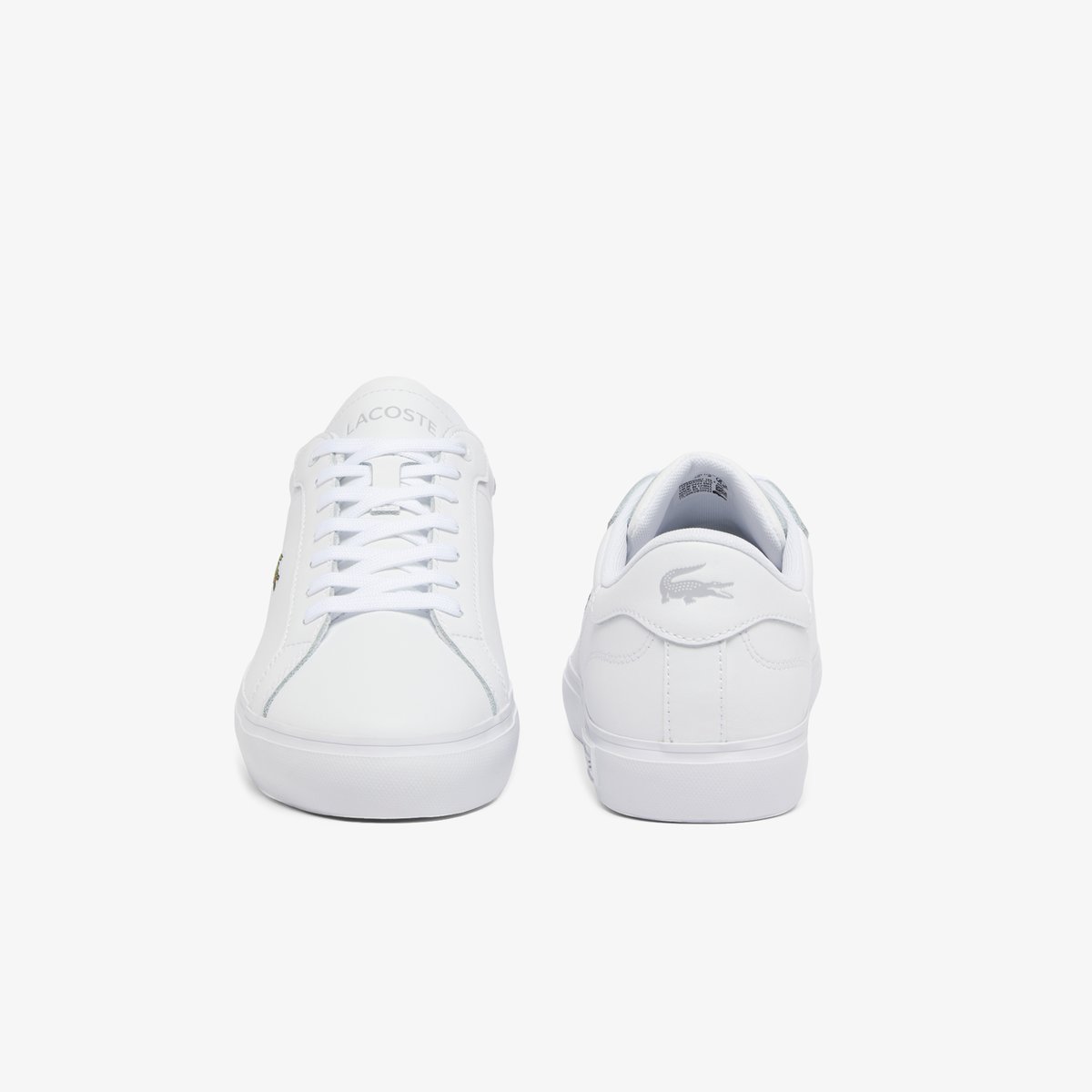 Sneakers Powercourt homme en cuir blanc-21g, LACOSTE