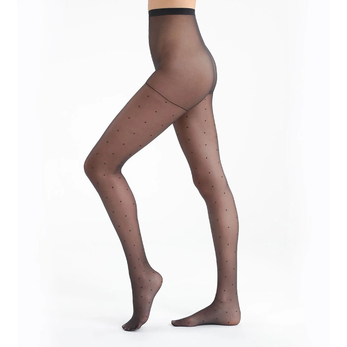 Madame So Chic 15 Denier Dotted Tights black, DIM