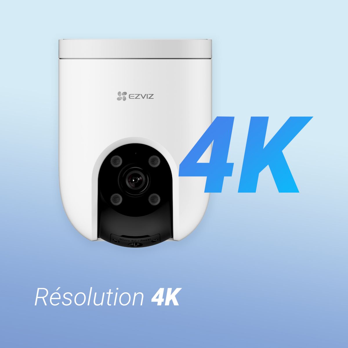 Caméra de surveillance H8c Pro 4K couleur unique, EZVIZ