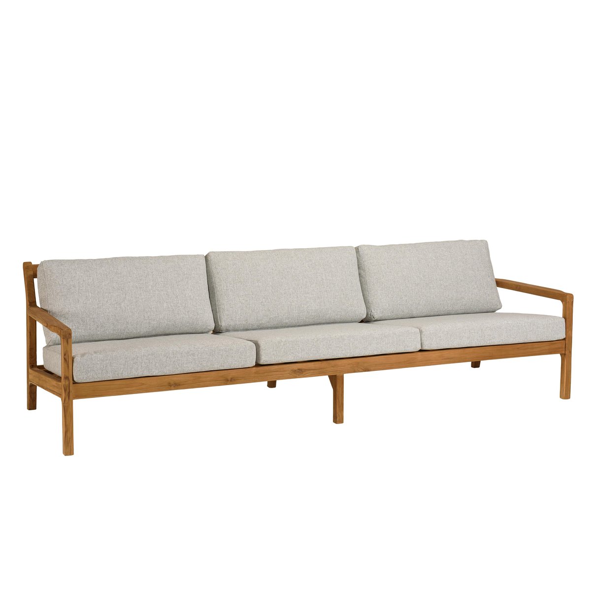 Canapé de jardin 5 places en teck recyclé ORIA bois naturel, PIER IMPORT