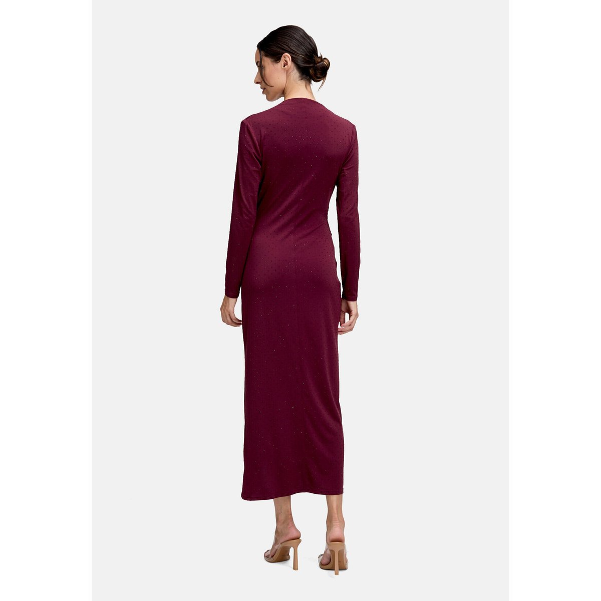 Robe de soirée à encolure en v deep dahlia, VERA MONT