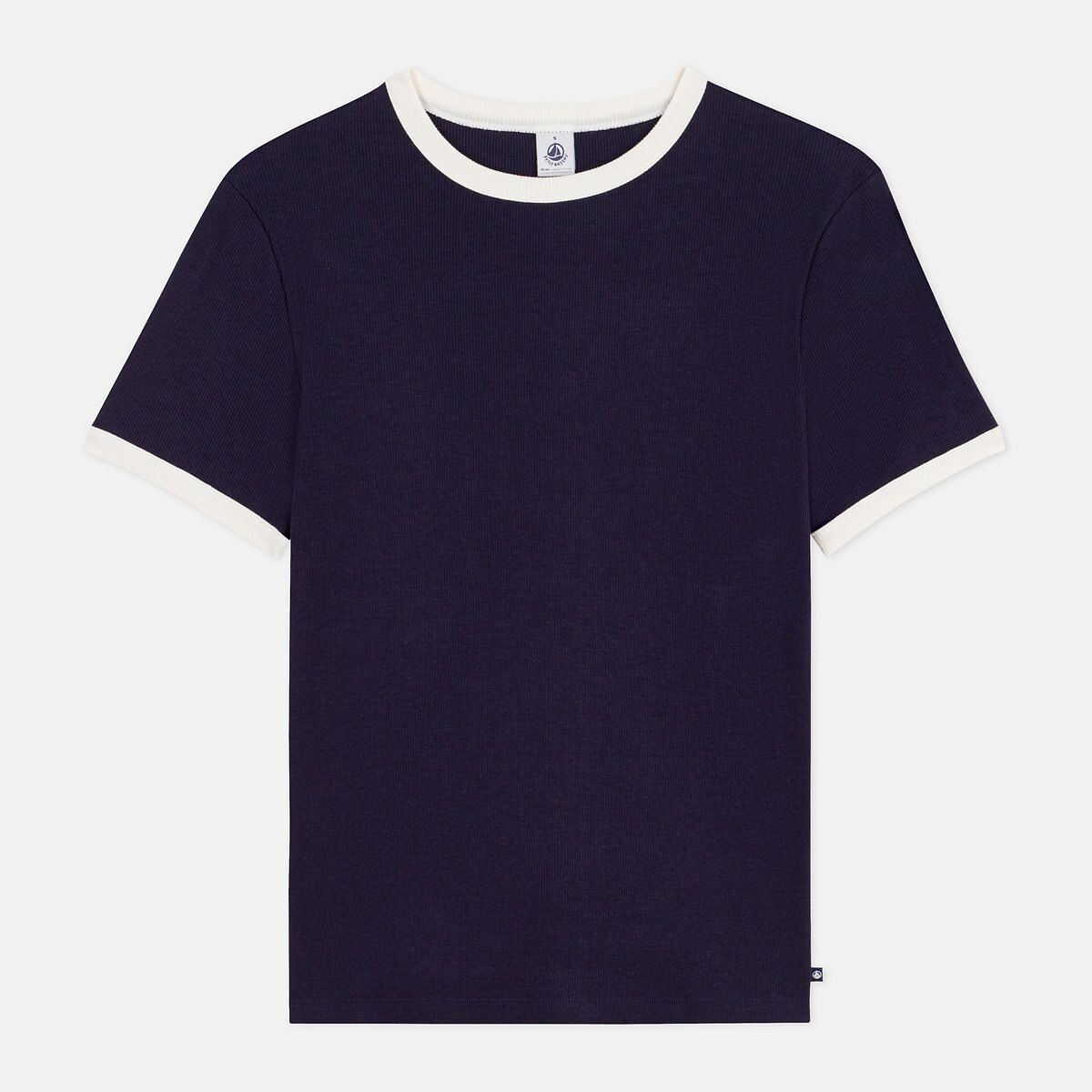 T-Shirt with Short Sleeves and Crew Neck navy, PETIT BATEAU