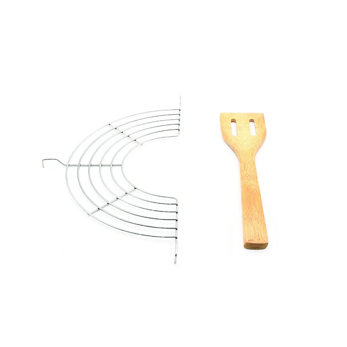 Set grille et spatule - Classic argenté/bambou, LAGUIOLE CUISSON