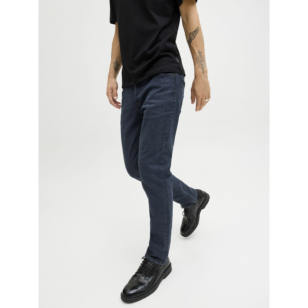 Jeans Slim Straight Fit Tim bleu denim, JACK & JONES