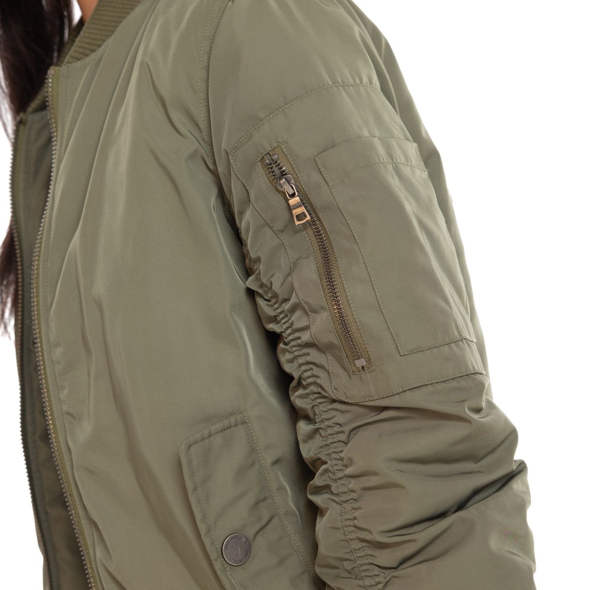 Veste bombers PIMP vert/blanc/noir, VON DUTCH