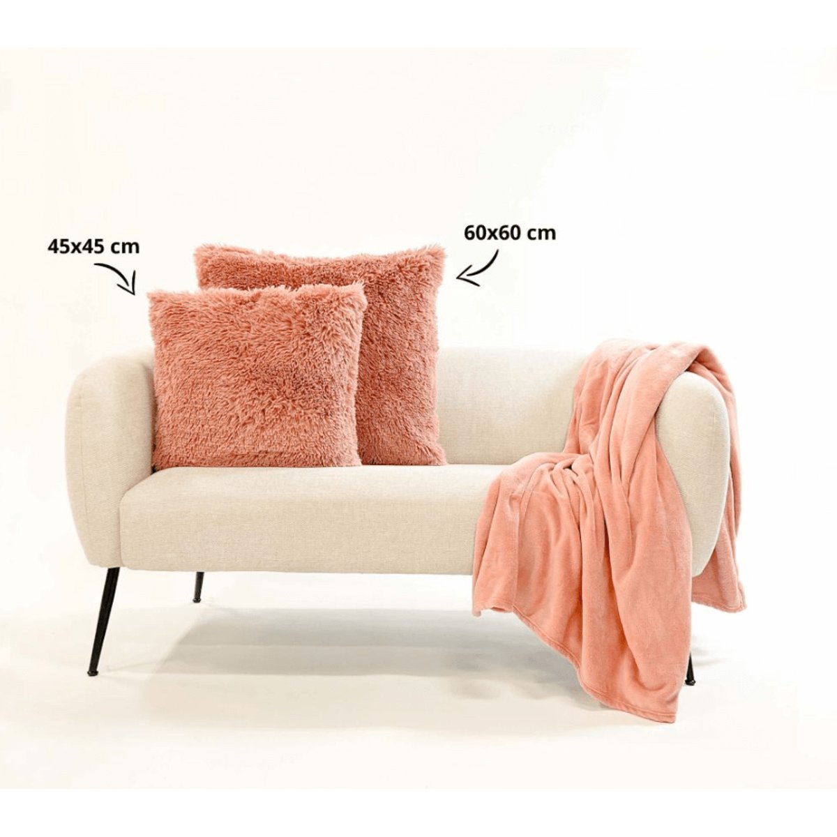 Coussin Fluffy rose, DUTCH DECOR