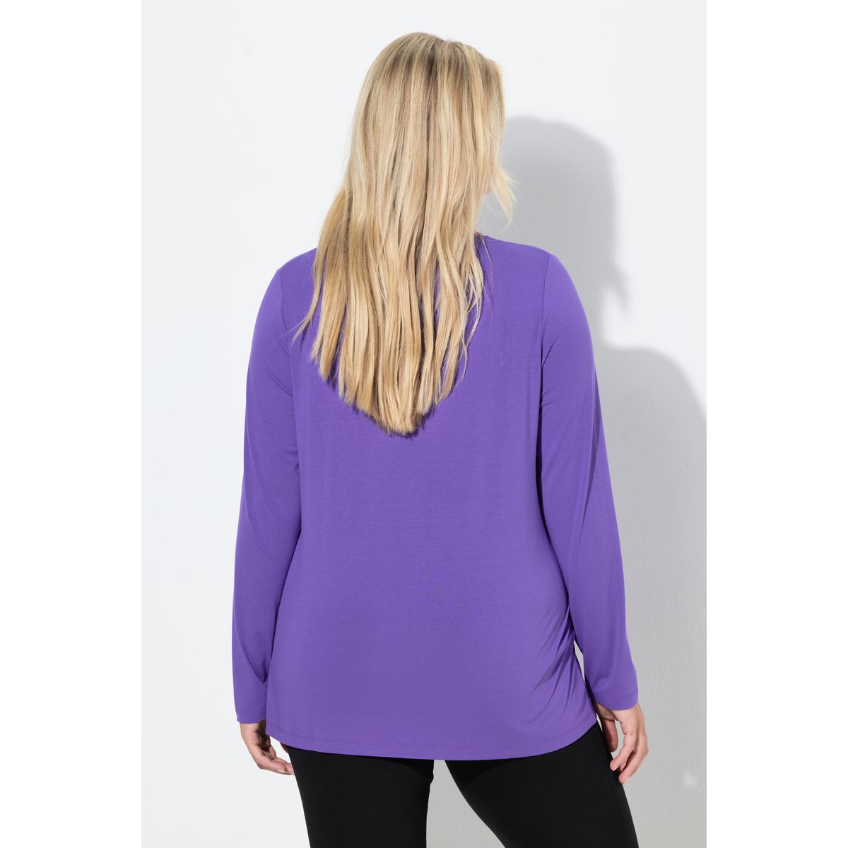 T-shirt avec strass fantaisie violet, ULLA POPKEN