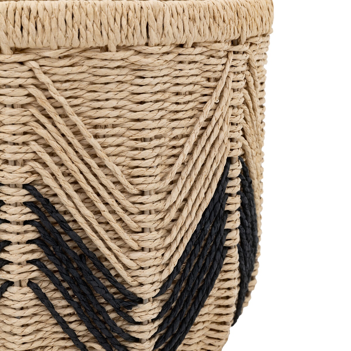 Set of 3 Orleton Baskets Natural and Black natural, ÉDITÉ