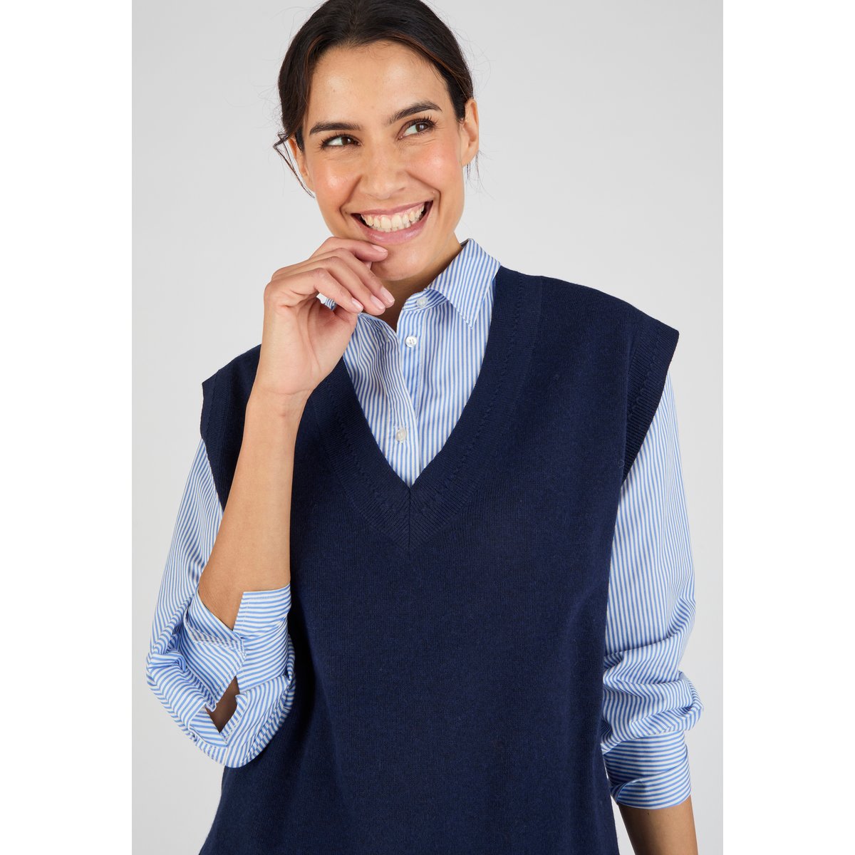 Pull sans manches Thermolactyl bleu marine, DAMART