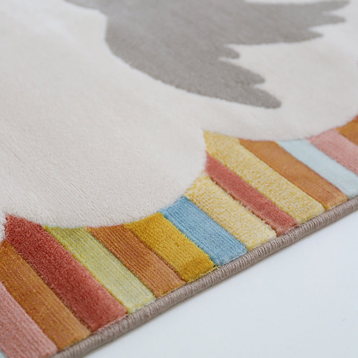Tapis chambre enfant multicolore DANCING BIRDS couleur unique, NATTIOT