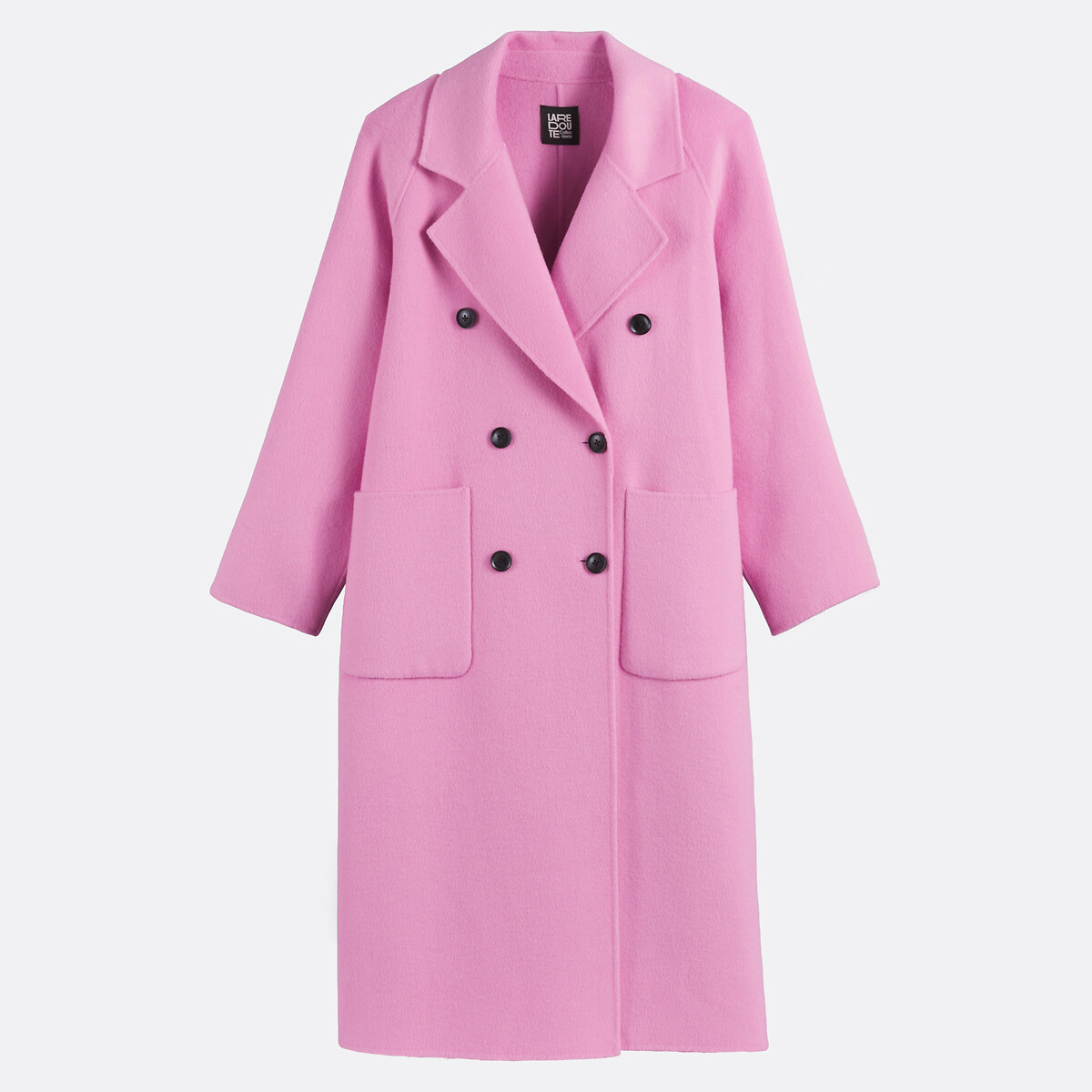 Manteau oversize, en laine mélangée, Signature MARTIAL rose, LA REDOUTE COLLECTIONS