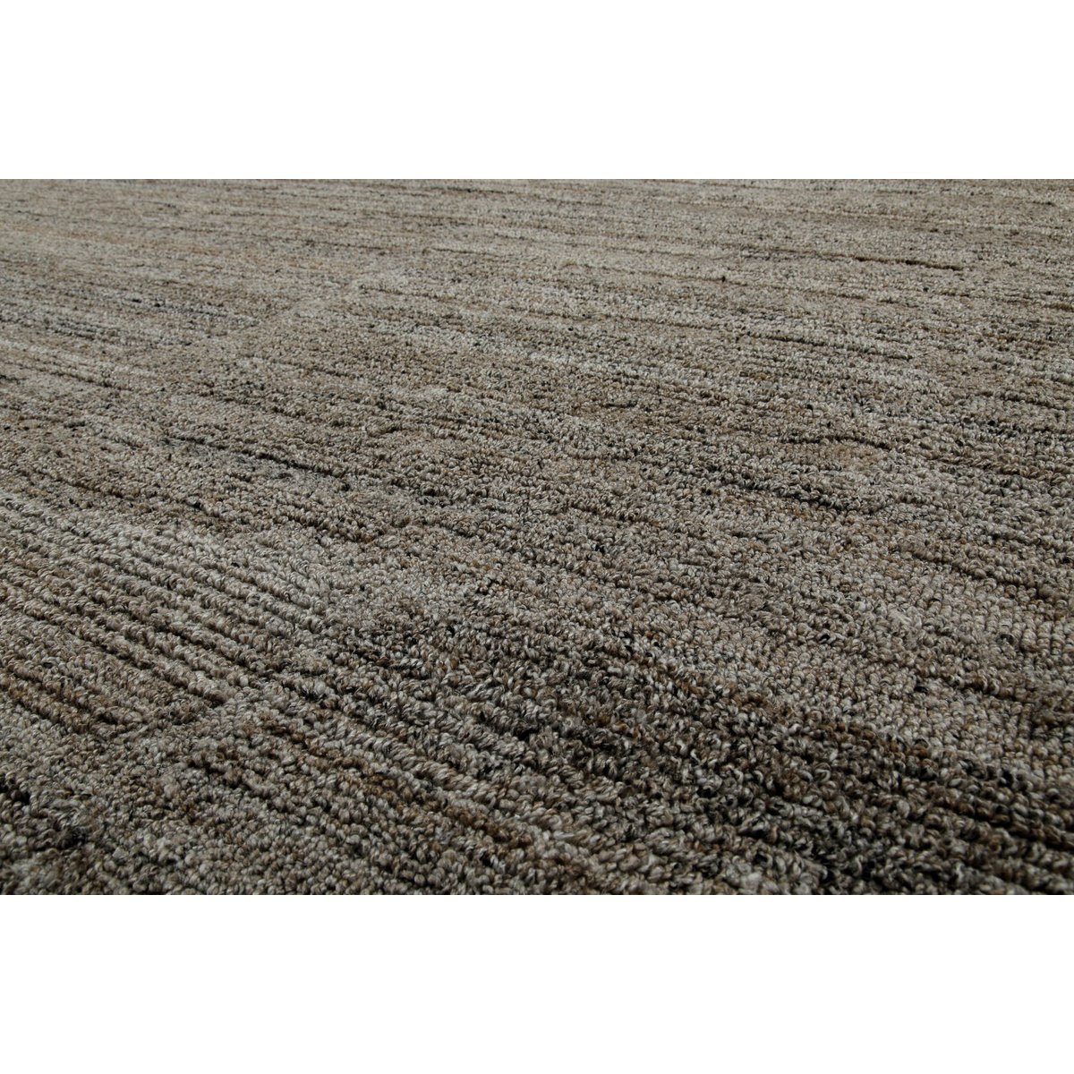 Tapis uni texturé style naturel , Hamptons EIGHTEEN gris marron, chiné, WECON HOME