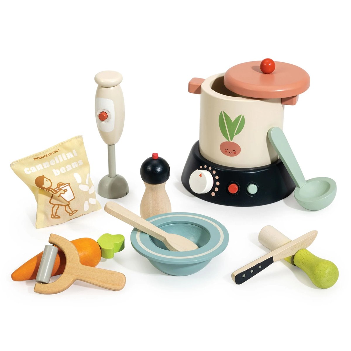Soupière en bois beige, TENDER LEAF TOYS