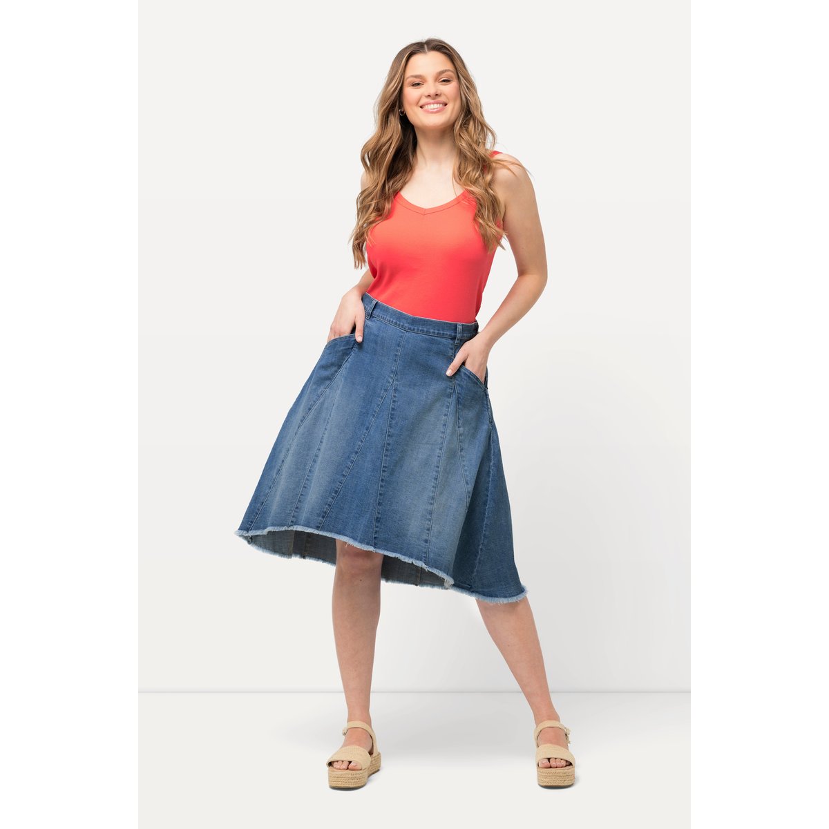Jupe en jean bleu clair, ULLA POPKEN