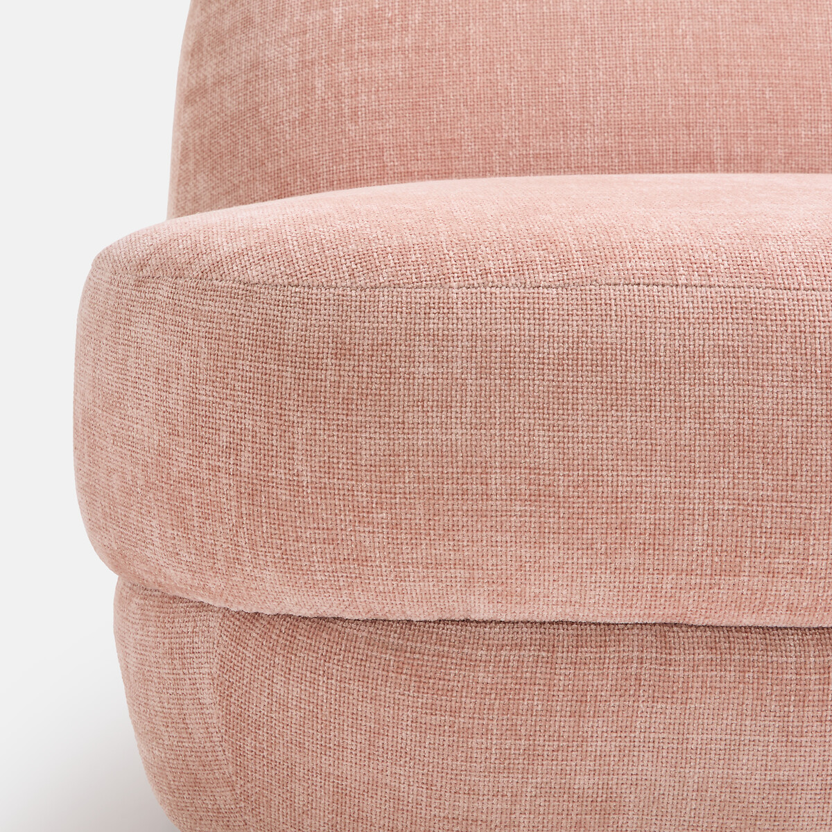 Cadeirão lounge compacto, tecido texturado, OLTO rosa, LA REDOUTE INTERIEURS