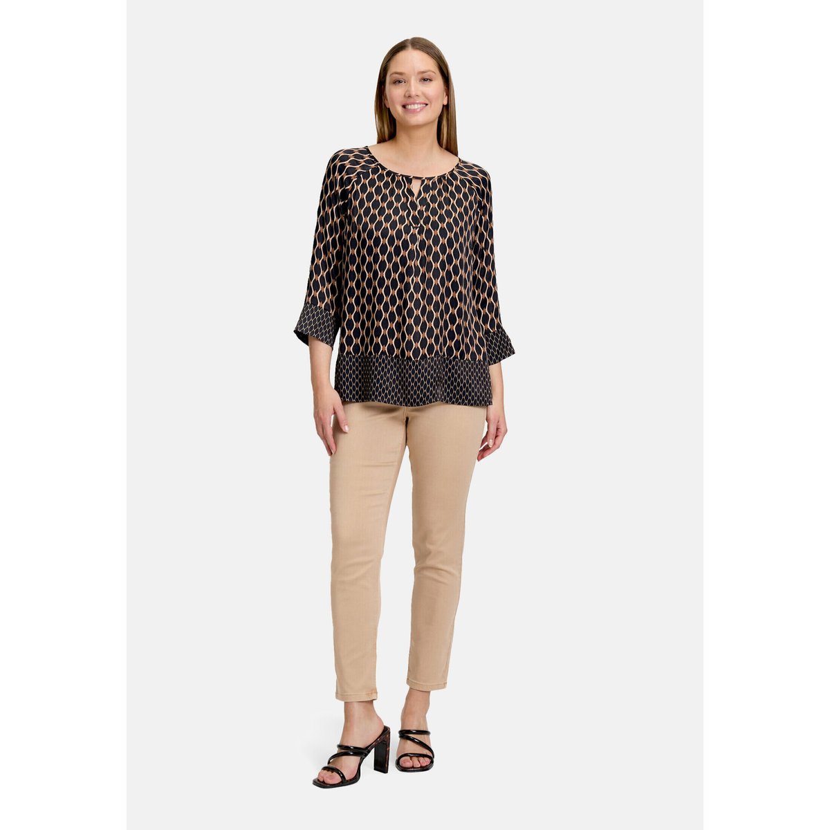 Tunique à imprimé noir/beige, BETTY BARCLAY