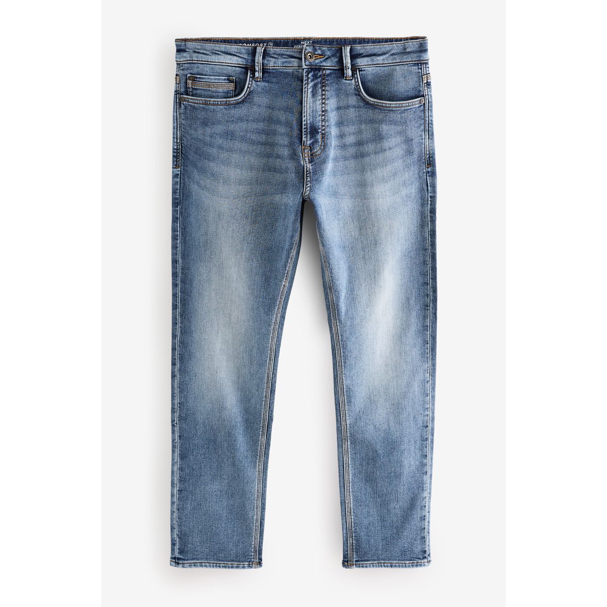 Jean slim stretch confortable bleu clair vintage, NEXT