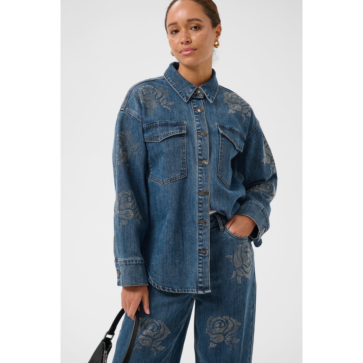 Chemise en jean bleu medium washed blue, KAFFE