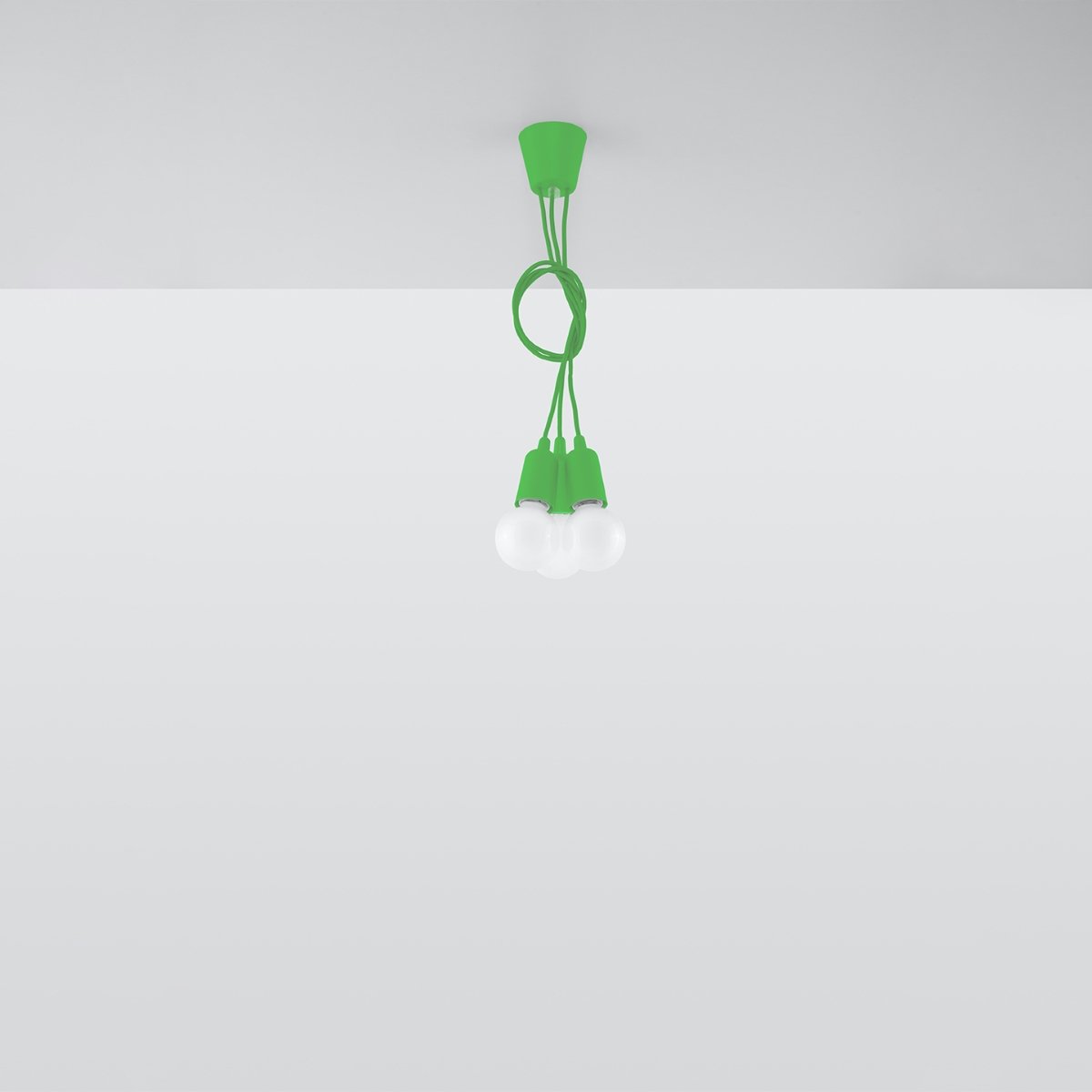 Suspension PVC Vert E27 3 Diego vert, EDEN