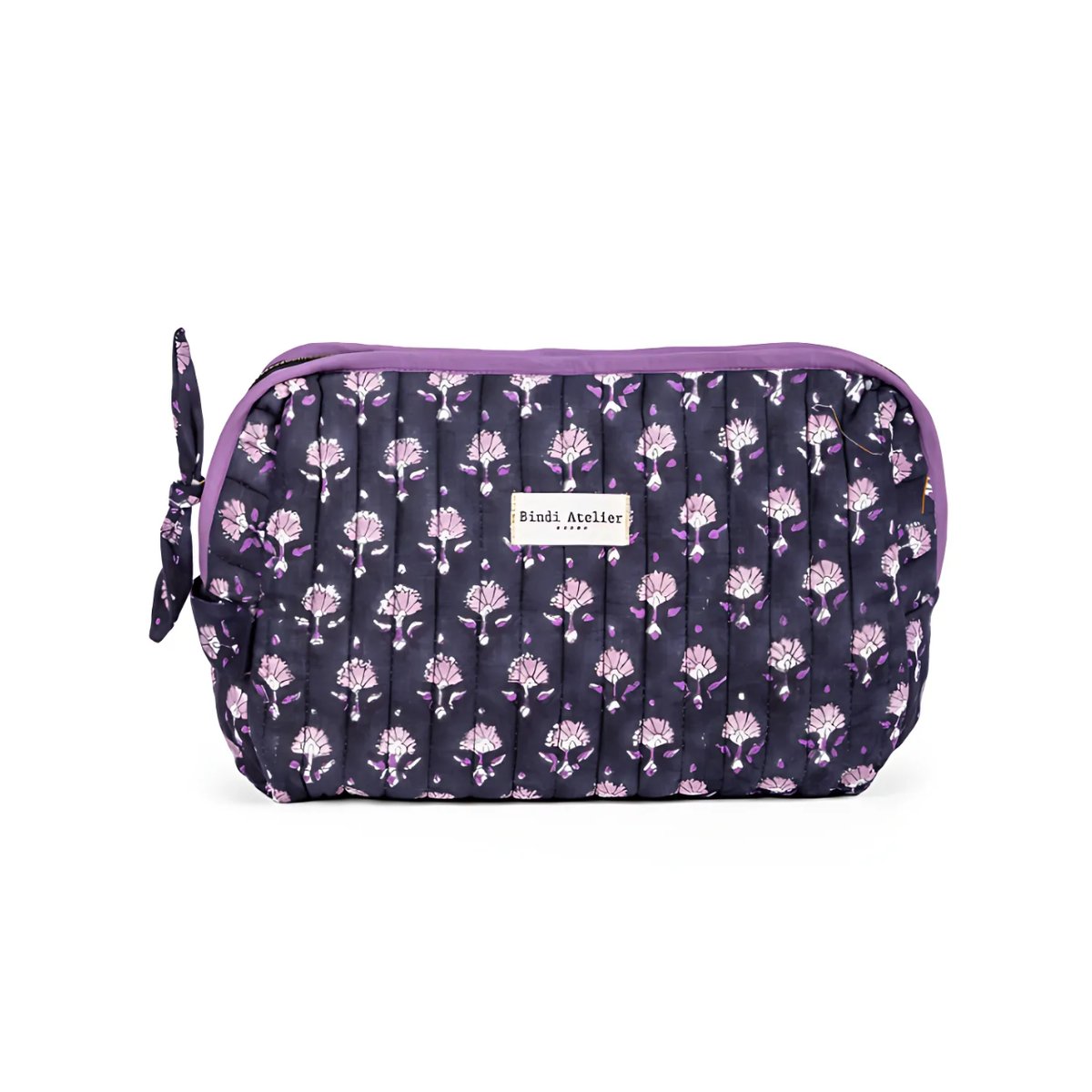 Trousse maquillage imprimée AARTI bleu minuit, BINDI ATELIER