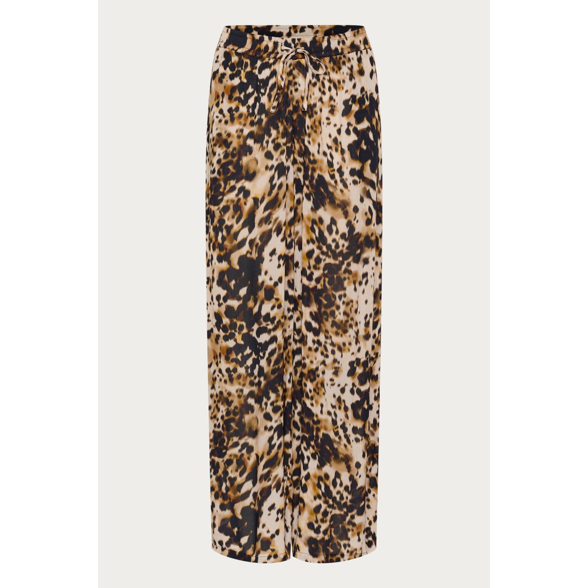 Casual pants beige marron noir leopard animalier, KAFFE