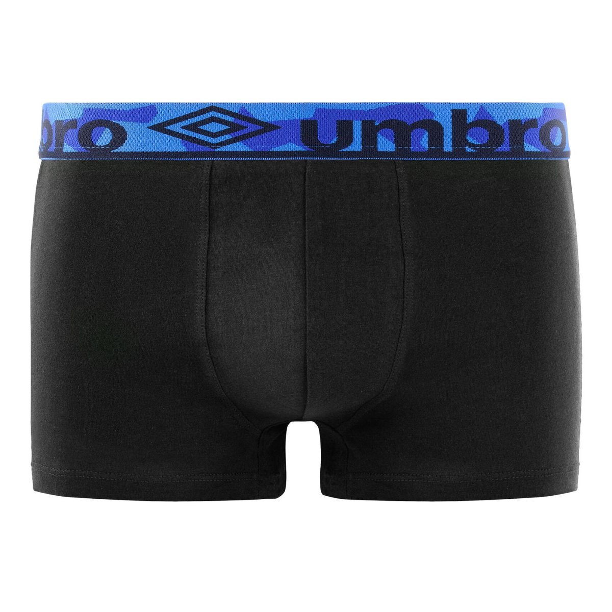 Lot De 6 Boxers Coton Uni noir/bleu/gris, UMBRO