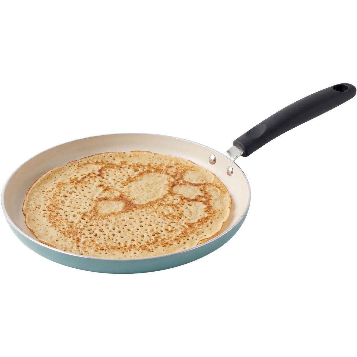 Crêpière céramique 28cm vert couleur unique, ESSENTIEL B