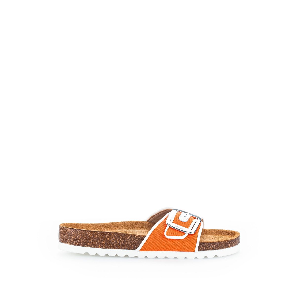 Mules en textile à talon plat orange, GABOR