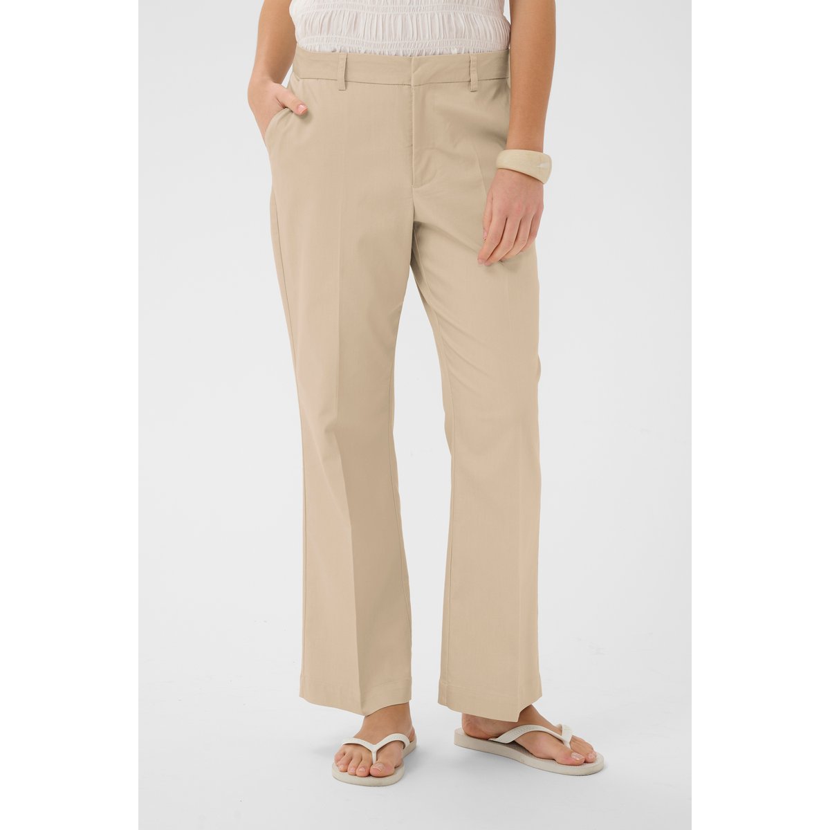 Pantalon de costume beige feather gray, CREAM