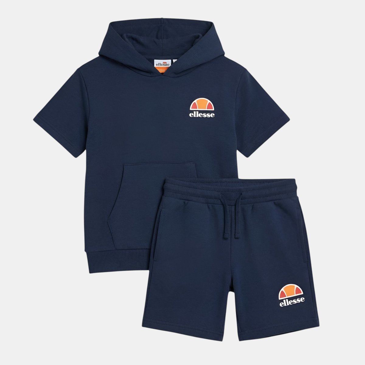 Ensemble t-shirt à capuche et short imprimés MATCHY bleu marine, ELLESSE