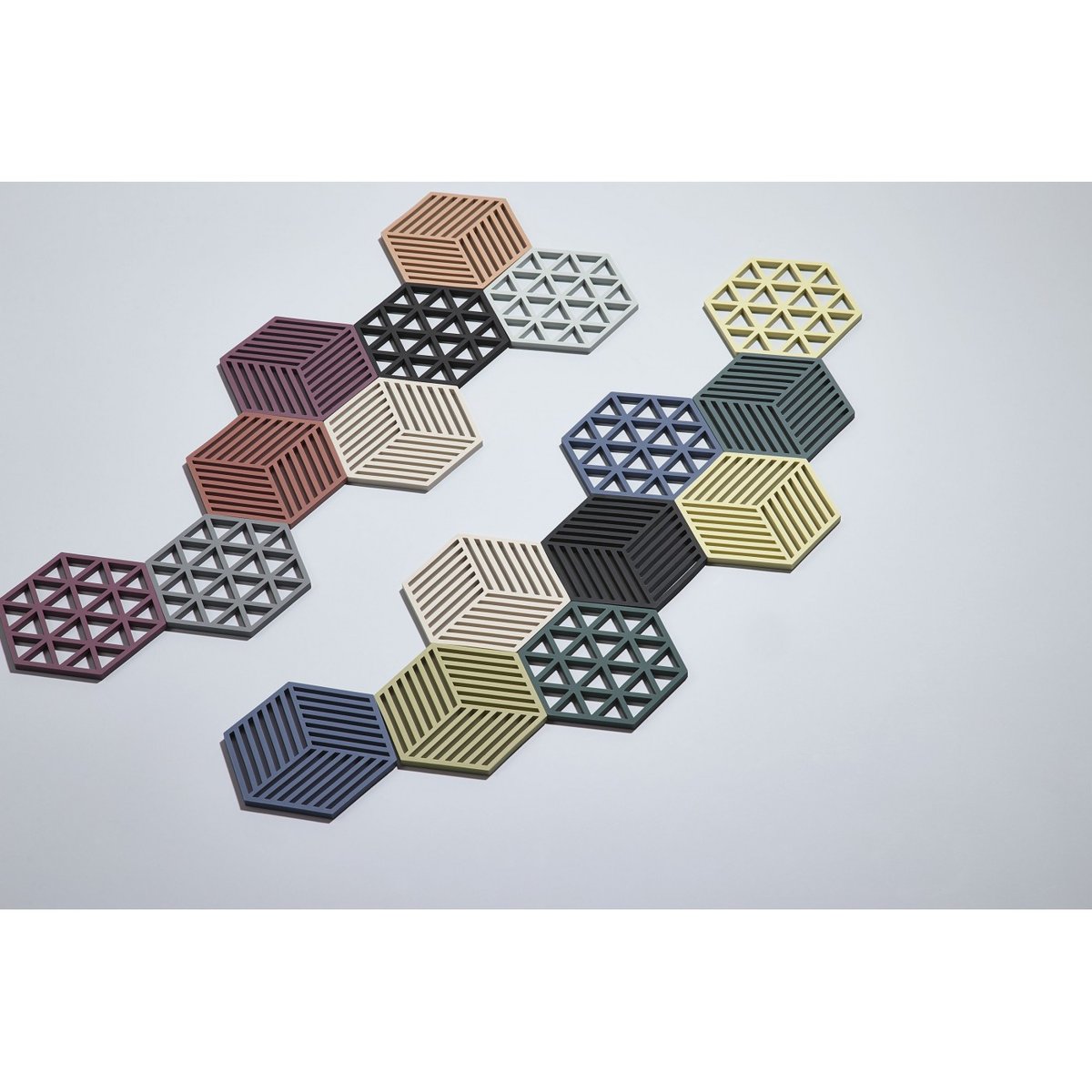 Dessous de Plat Hexagon 16 x 14 cm gris, ZONE DENMARK