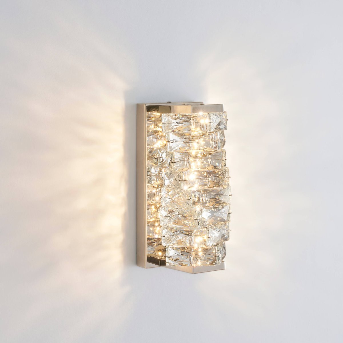 Applique avec cristaux de verre – ELINA argenté / chromé, KOSILUM