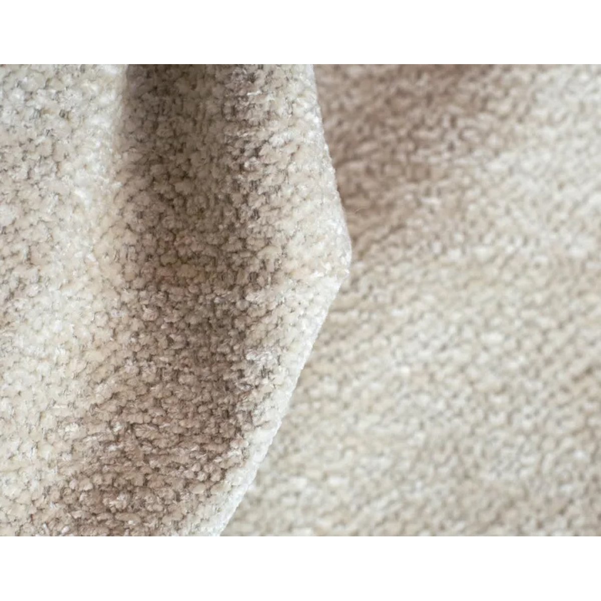 Canapé d'angle droit en tissu texturé, MINI RAY beige, BEST MOBILIER