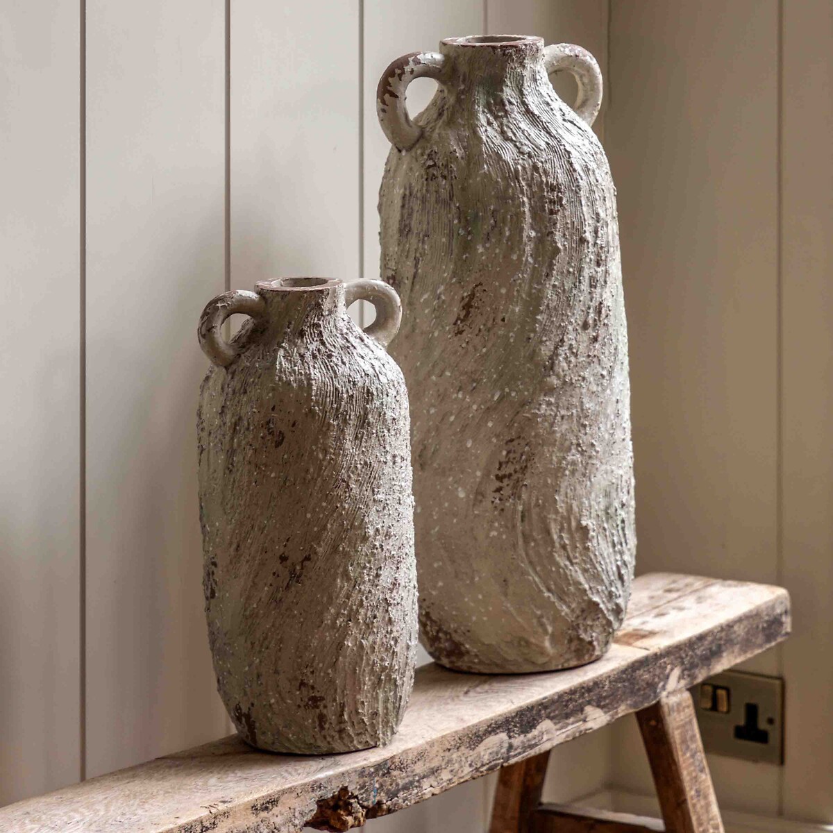 38cm Rustic Textured Vase natural, ÉDITÉ