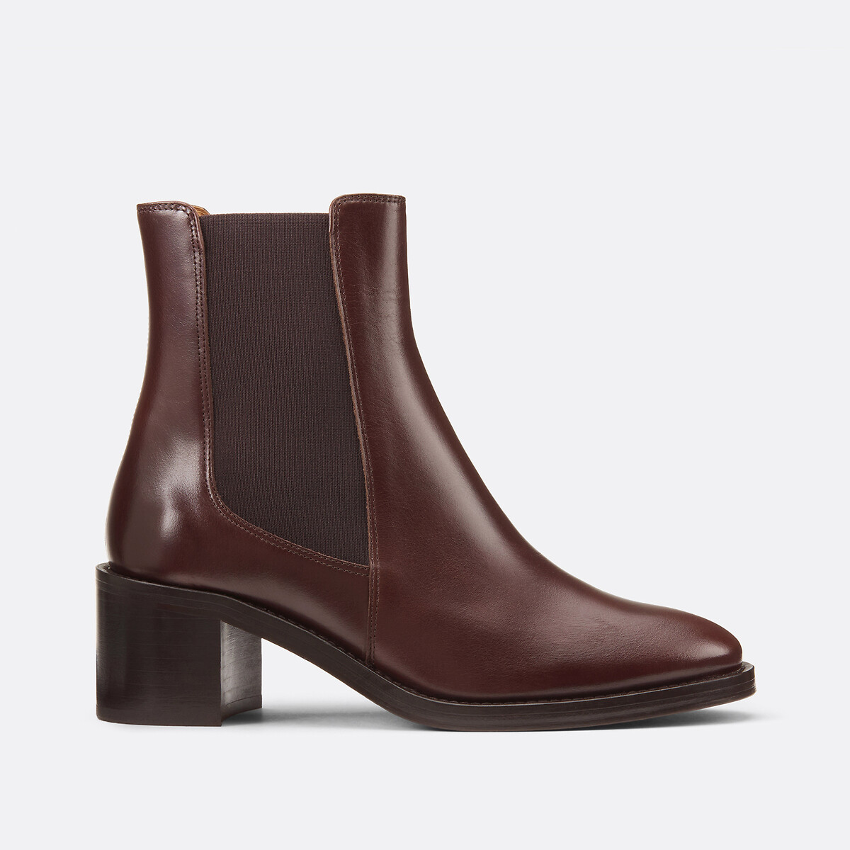 N°289 Leather Ankle Boots dark brown, RIVECOUR